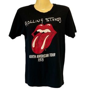 The Rolling Stones Tee Shirt Pullover Classic Rock Band Retro Black Small